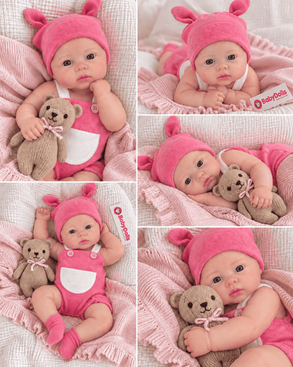 33cm Full Body Silicone Reborn Doll – Realistic Baby Doll – Girl (Elsie)