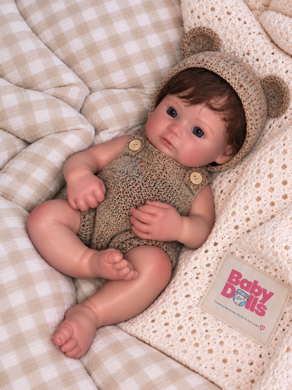 34cm Full Body Silicone Reborn Doll – Realistic Baby Doll – Boy (Josh)