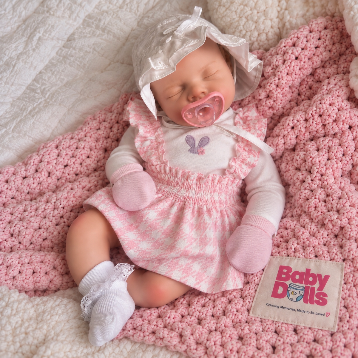 50cm Full Body Silicone Realistic Reborn Baby Doll - Drinks & Wets - Girl (Amelia)
