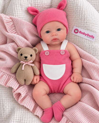 33cm Full Body Silicone Reborn Doll – Realistic Baby Doll – Girl (Elsie)