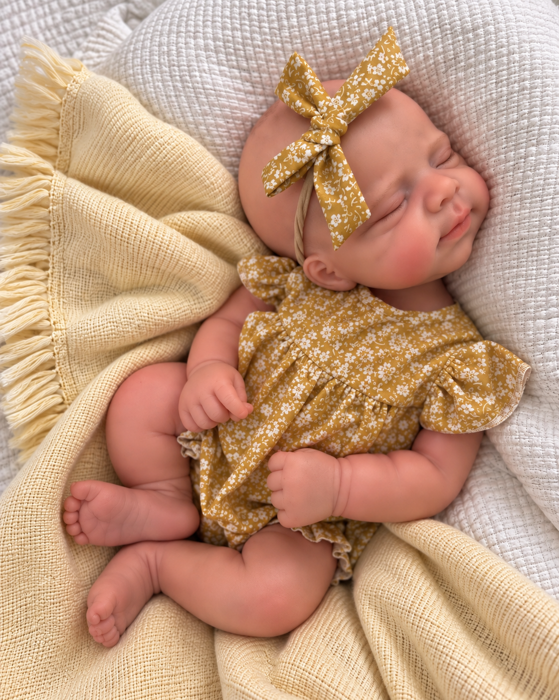 33cm Full Body Silicone Reborn Doll – Realistic Baby Doll – Girl (Evie)