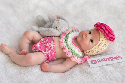 33cm Full Body Silicone Reborn Doll – Realistic Baby Doll – Girl (Tilly)