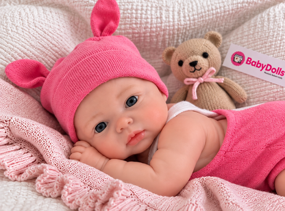 33cm Full Body Silicone Reborn Doll – Realistic Baby Doll – Girl (Elsie)